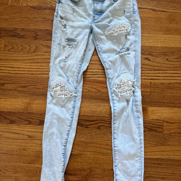 AMIRI Mx1 White Bandana Patch Size 29Skinny Fit 100% Authentic C25